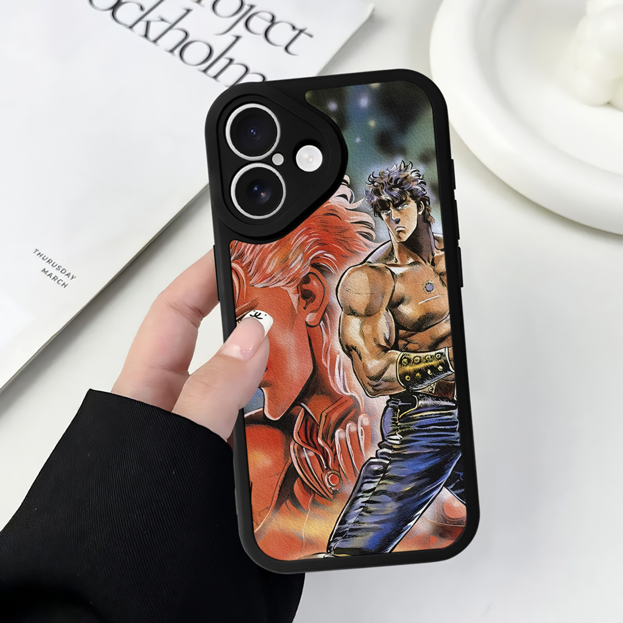 （画像用） 北斗の拳 Fist of the North Star 【iPhone 16シリーズ対応】シリコンスマホケース（レザー調） 材質：シリコン